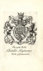 Armoiries et blason du très noble Charles Seymour, 6e duc de Somerset