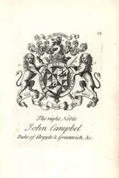 Armoiries et blason du très noble John Campbell, 2ème duc d