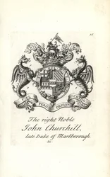 Blason et crête du très noble John Churchill