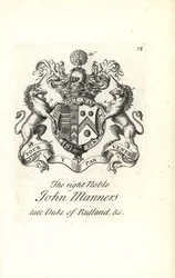 Blason et armoiries du très noble John Manners, 2e Duc de Rutland