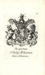 Blason et crête du très noble Philip Wharton
