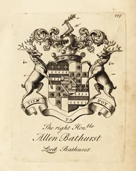 Blason du très honorable Allen Bathurst, Lord Bathurst