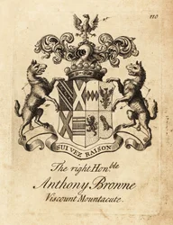 Blason du très honorable Anthony Browne, vicomte Mountacute ou vicomte Montagu
