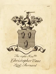Blason du très honorable Christopher Vane, Lord Bernard