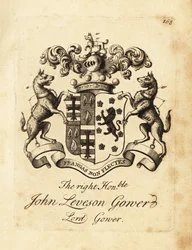 Blason du très honorable John Leveson Gower, Lord Gower