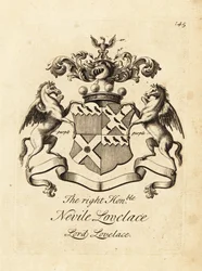 Blason du très honorable Nevile Lovelace, Lord Lovelace, 6e baron Lovelace