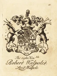 Blason du très honorable Robert Walpole, Lord Walpole, 2e comte d