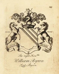 Blason du très honorable William Byron, Lord Byron, 4e baron Byron (1670-1736)