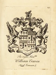 Blason du très honorable William Craven, Lord Craven, 3e baron Craven (1700-1739)