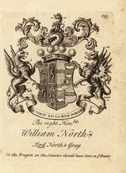 Blason du très honorable William North, Lord North & Gray, 6e baron North, 2e baron Grey