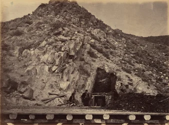 Planche 28. Lits de charbon de la rivière Bear, 1869 (photo)