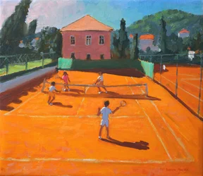 Court de tennis en terre battue, Lapad, Croatie, 2012