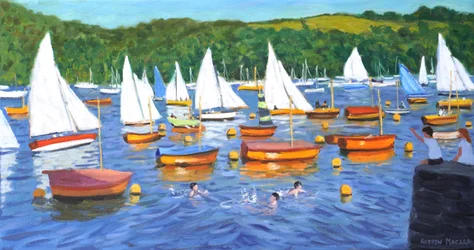 Fowey Regatta, 2025 (huile sur toile)
