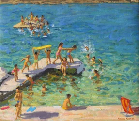 Amusement en mer, Rovinj, Croatie, 2019