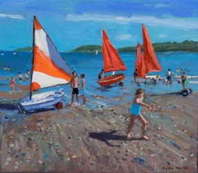Voiles rouges et blanches, Abersoch