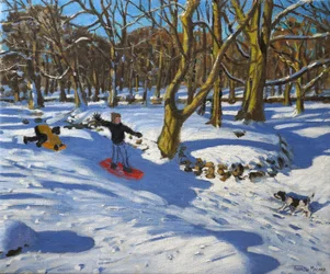 Traîneau rouge, Lomberdale Hall, Derbyshire, 2014