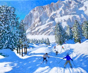 Ski vers les Dolomites, Val Gardena, Italie, 2022