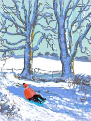 Luge dans le Derbyshire, 2021 (impression Ipad)