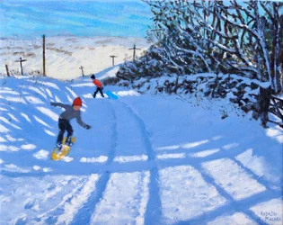 Le snowboarder, Dove Head, Derbyshire