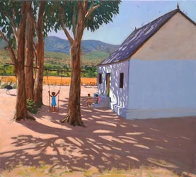 La balançoire, Klein (petit) Karoo, Afrique du Sud, 2000 (huile sur toile)