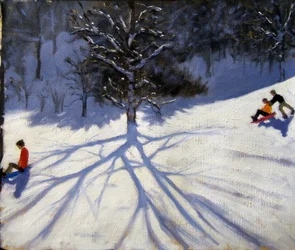 Arbre et deux lugeurs