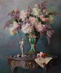 Nature morte élégante à la pivoine