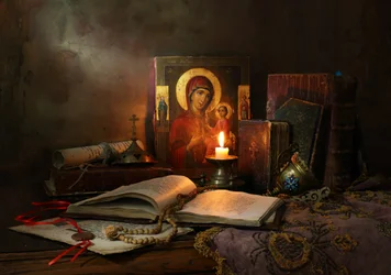 Madonna et la lumière des bougies