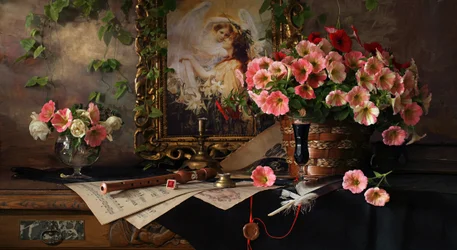 Nature morte florale romantique
