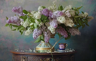 Nature morte aux fleurs de lilas