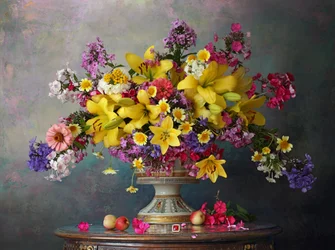 Nature morte florale éclatante