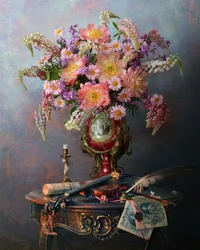 Musique rétro et fleurs