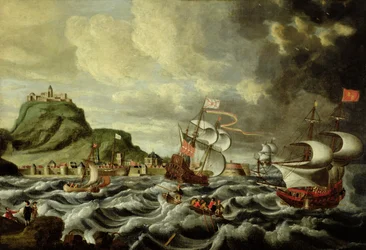 Scène de port, peut-être Gênes