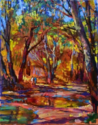 Promenade dans la forêt en automne