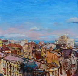 Les toits colorés de la ville