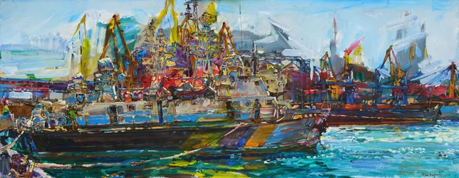 La vie colorée du port