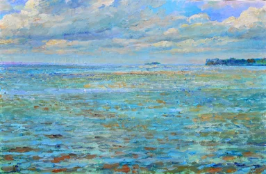 Paysage marin bleu apaisant