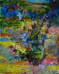 Nature morte abstraite aux couleurs vives