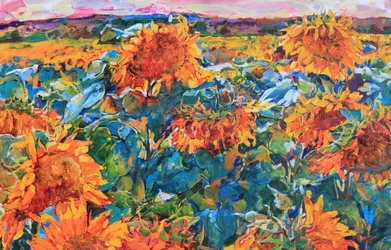 Un champ de tournesols aux couleurs éclatantes