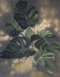 Feuilles dorées de monstera