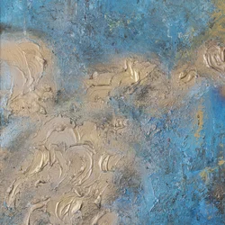Abstrait bleu et or texturé
