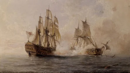 Combat du navire Glorioso avec le britannique Dartmouth en 1747 – XIXe siècle