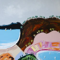 Une baie côtière haute en couleur
