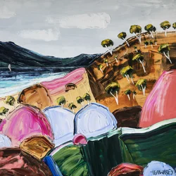 Paysage côtier haut en couleur