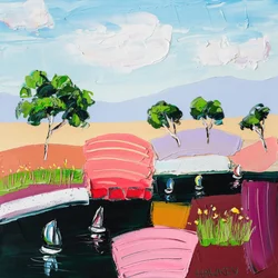 La sérénité colorée au bord du lac