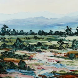 Paysage de montagne haut en couleur