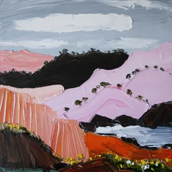 Les Montagnes côtières roses