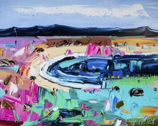 Paysage abstrait aux couleurs vives