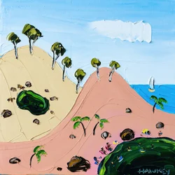 Les collines animées de la plage