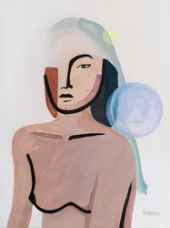 Femme moderne et abstraite