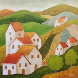 Charmant village à flanc de colline